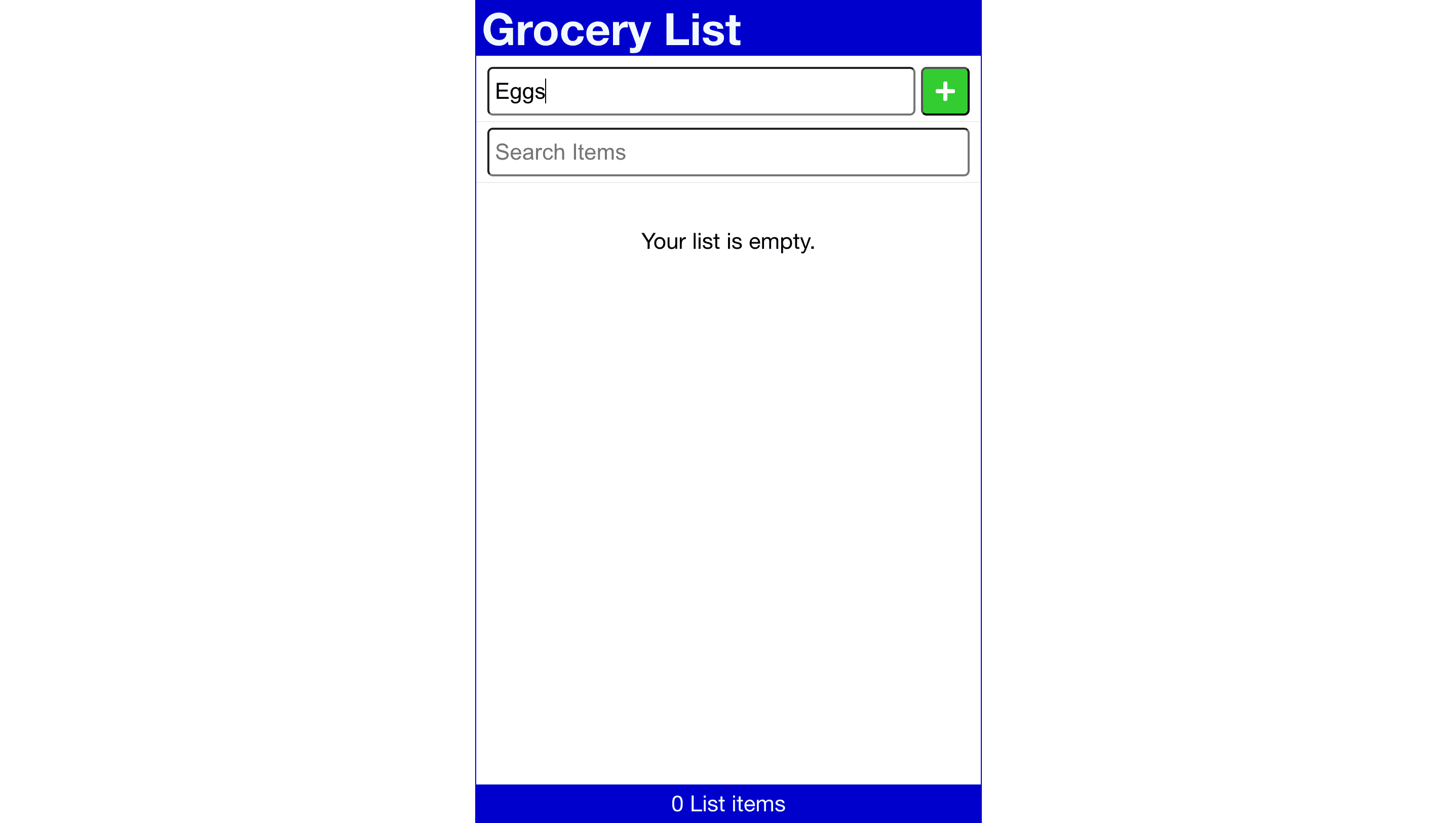 Grocery List 1