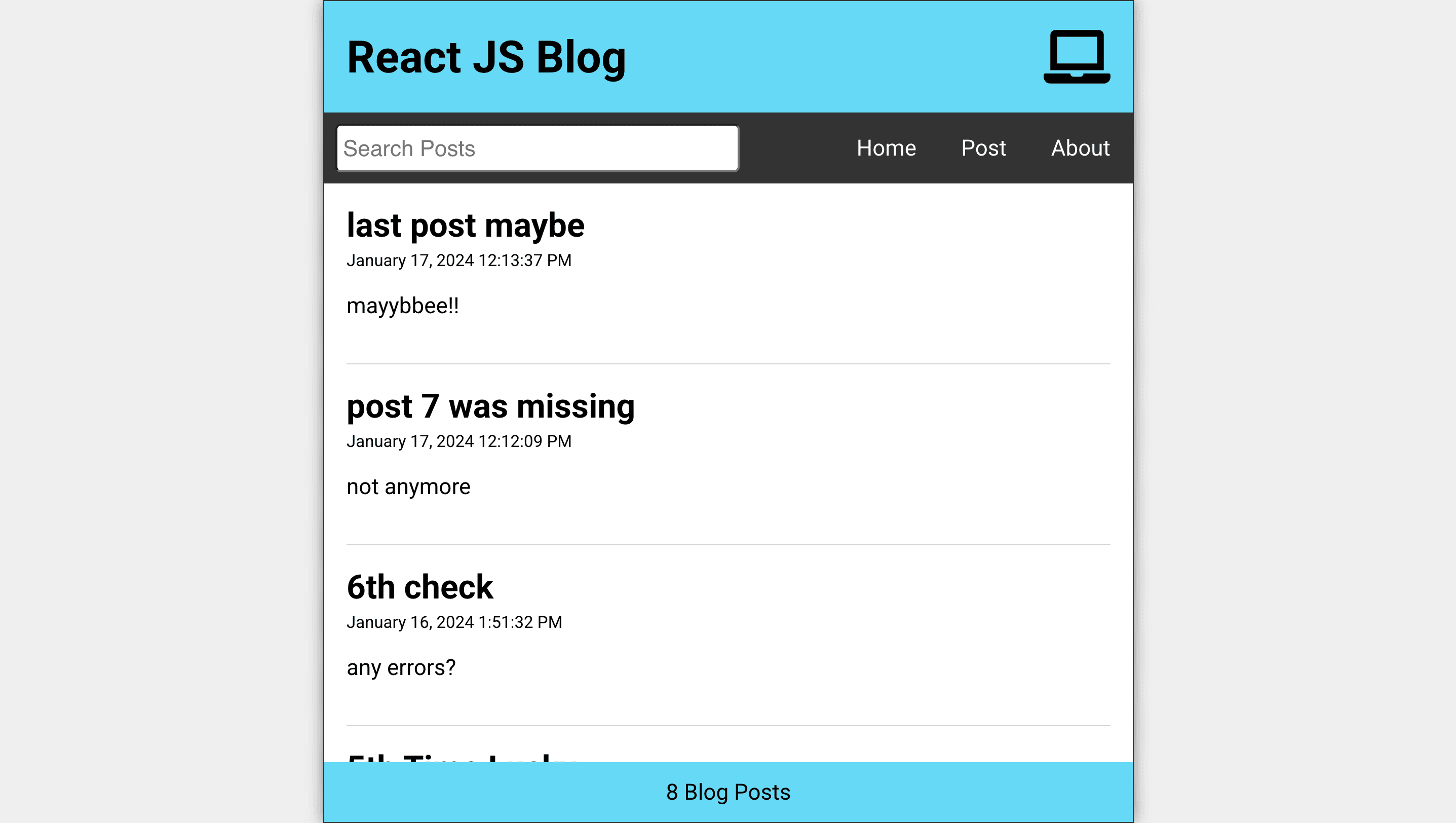 React Blog 1
